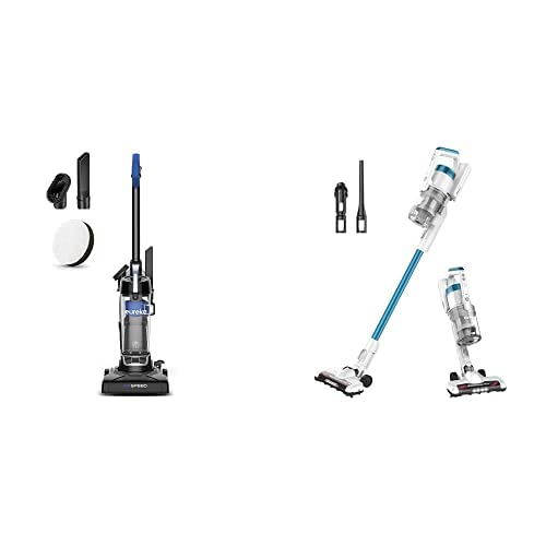 Ultra-Lightweight Compact Bagless Upright Vacuum Cleaner + Lightweight Cordless Stick Handheld Vacuum Cleaner H47457