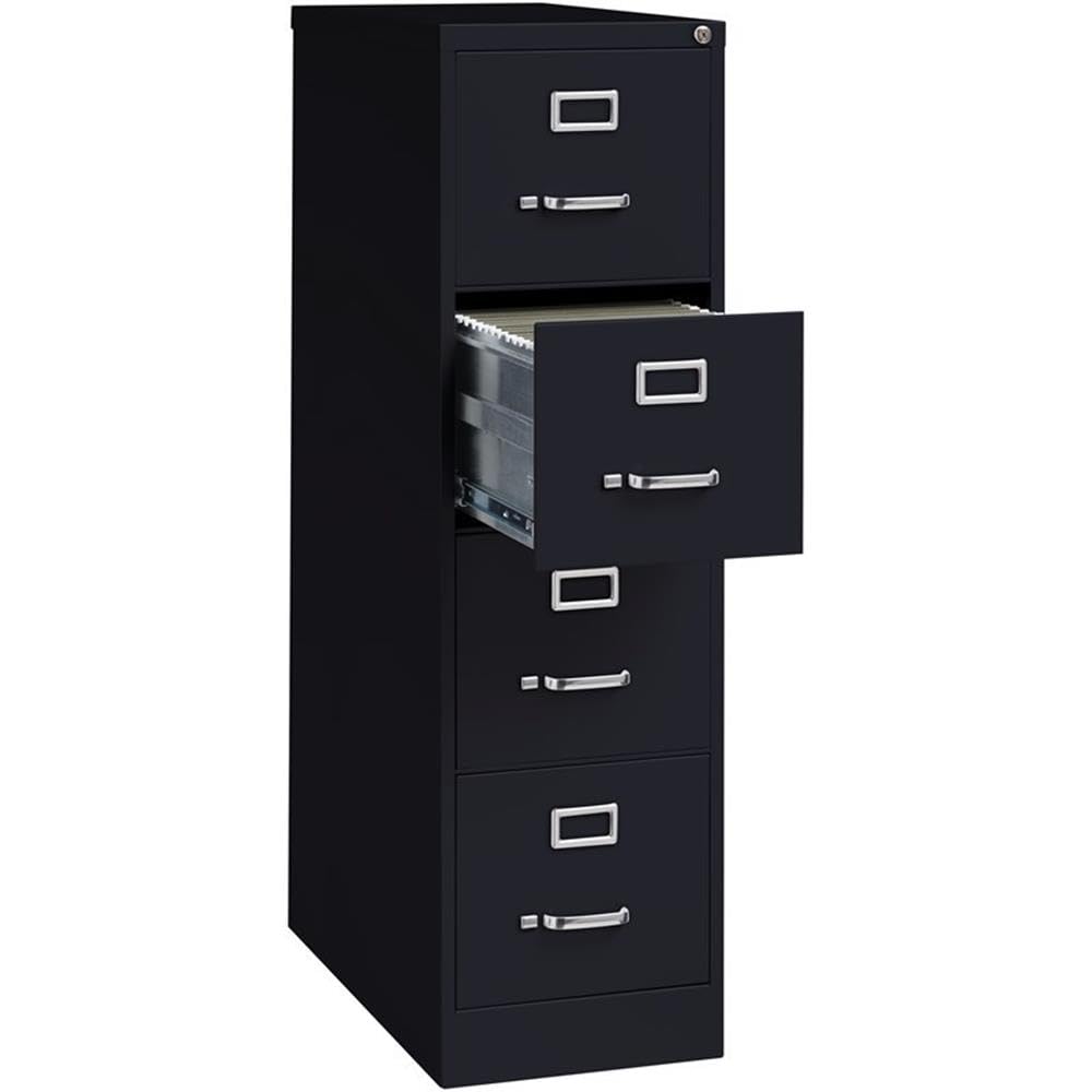Black 4-Drawer Metal Vertical Filing Cabinet R67054