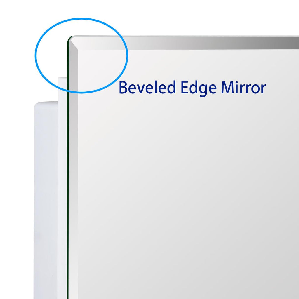 Bathroom Medicine Cabinet with Beveled Edge Mirrored Door 16 x 36 inch H40649