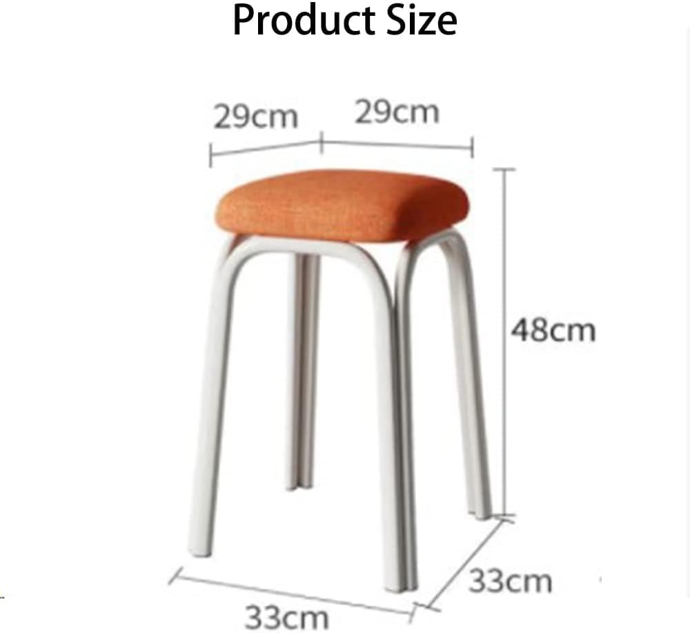 Set of 4 Green Metal Stacking Stools R61036
