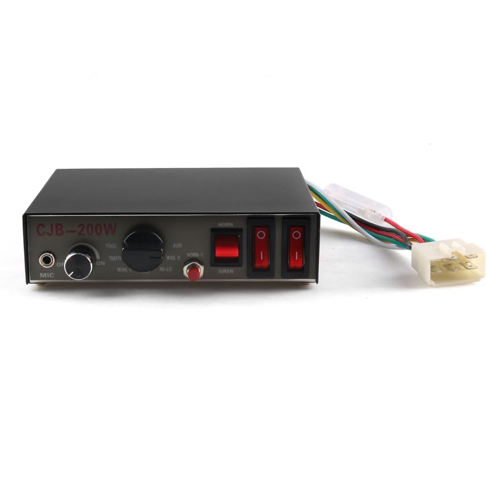 12V 200W 9 Tones Car Warning Alarm Siren Horn Speaker with Microphone L576