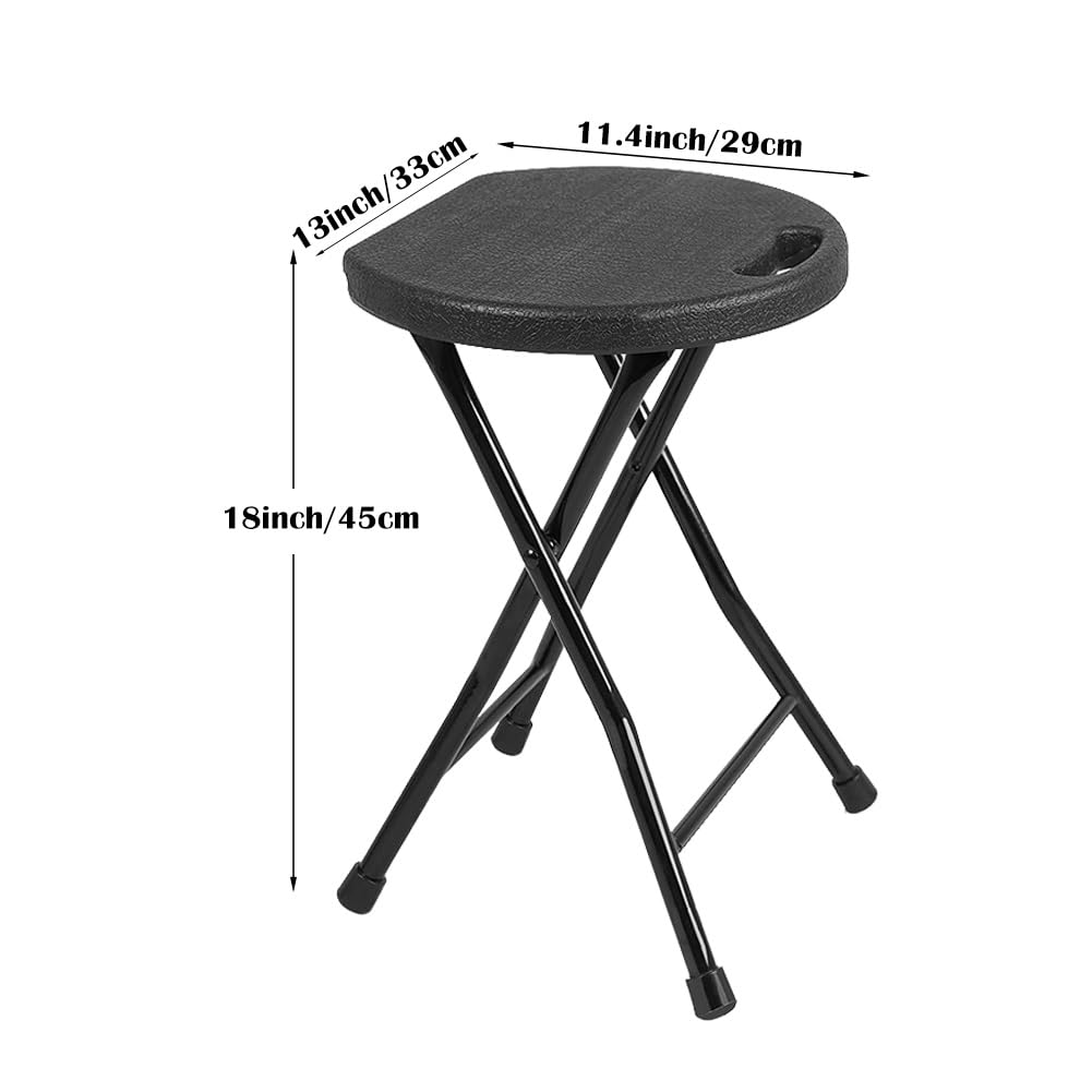 18 Inch Black Folding Plastic Metal Bar Stool L940