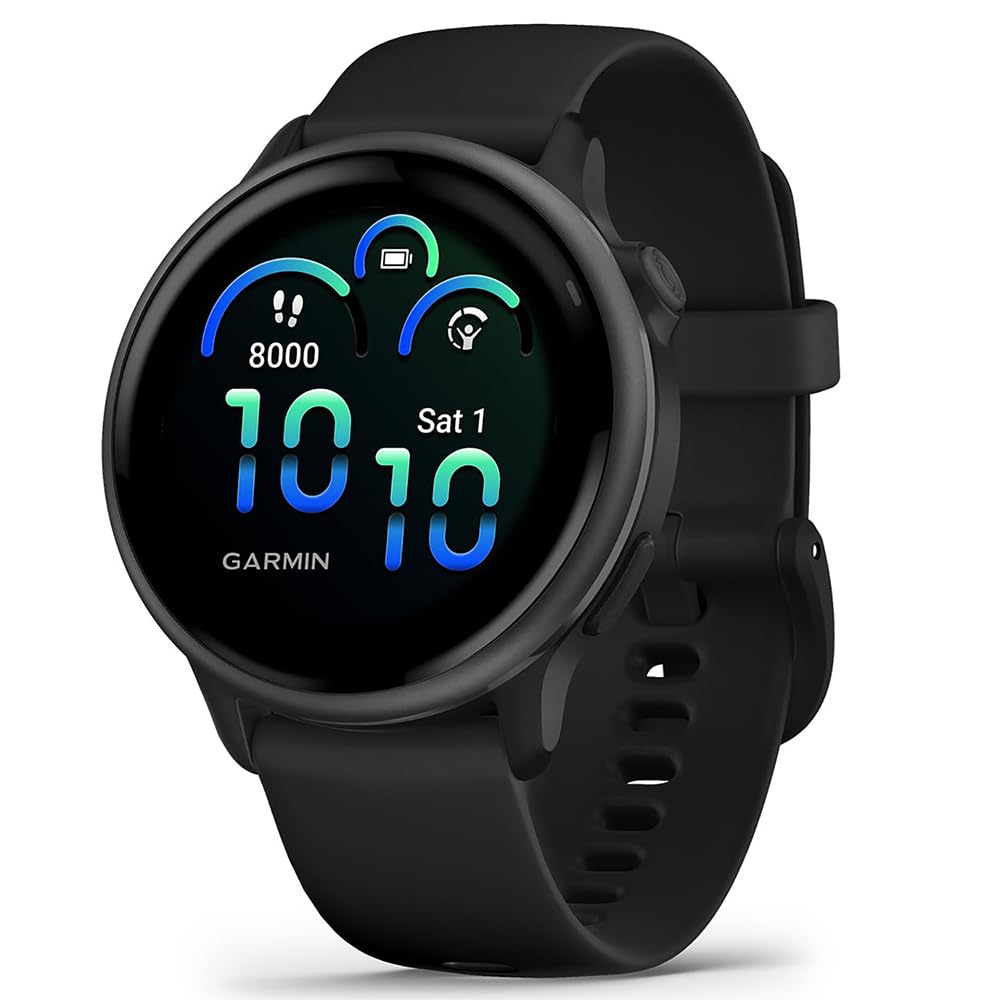Black GPS Smartwatch with Silicone Band U4086