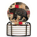 Set of 6 Ceramic Coasters with Holder O34816