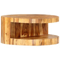 Round Coffee Table 25.6"x11.8" Solid Sheesham Wood O2030