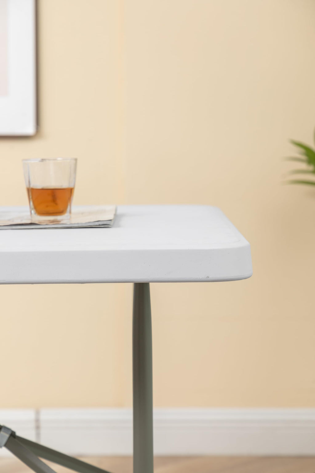 White Plastic Folding Table 6 Ft Heavy Duty Portable P79960
