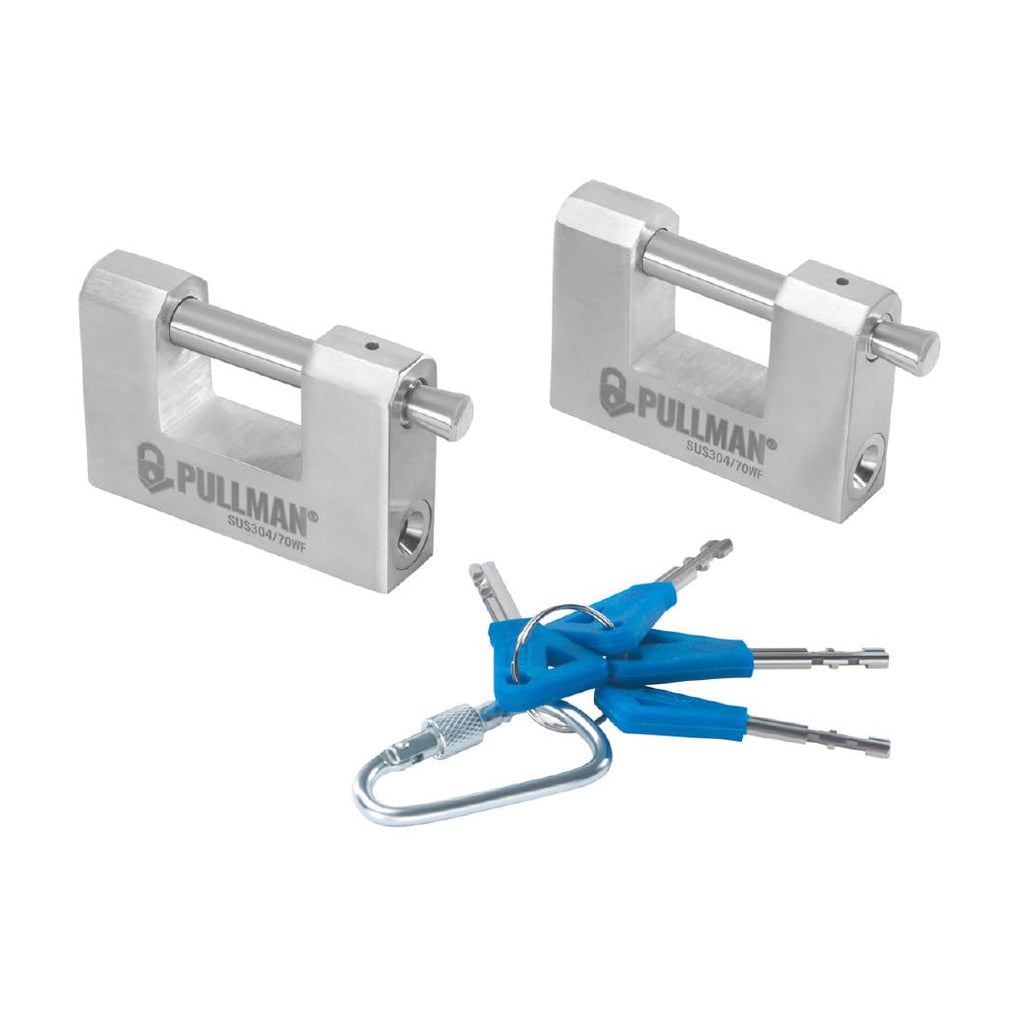 Heavy Duty Keyed Alike Padlocks with 4 Keys 2 Pack 70mm L274