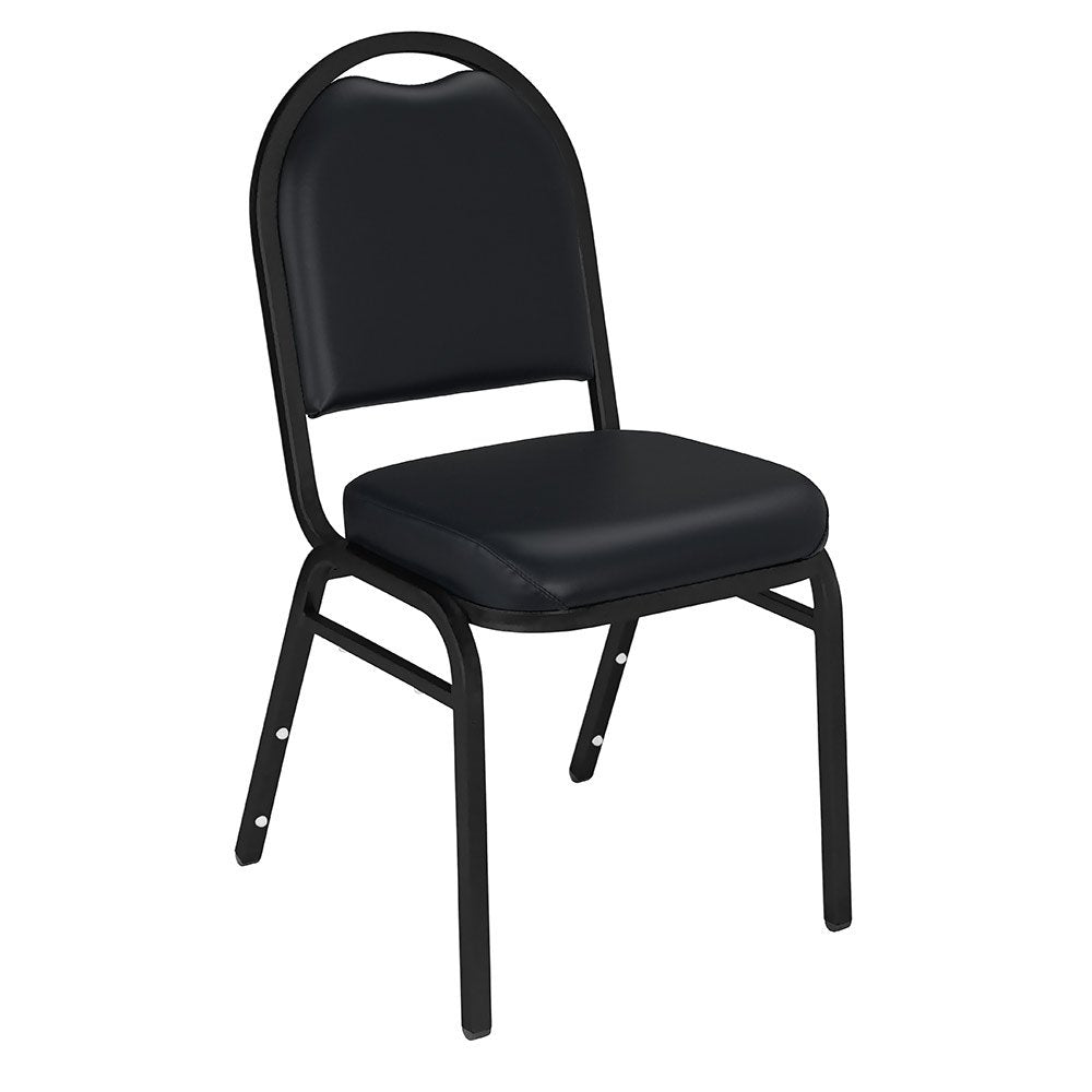 Vinyl-upholstered Dome Back Stack Chair with Steel Frame, 300-lb Weight Capacity I280
