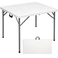 34" Square Folding Card Table White D804092