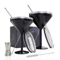 8 oz Stainless Steel Insulated Martini Glass Set of 2 Y3502