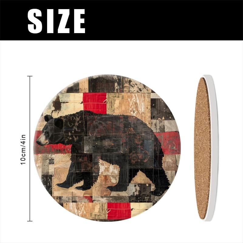 Set of 6 Ceramic Coasters with Holder O34816