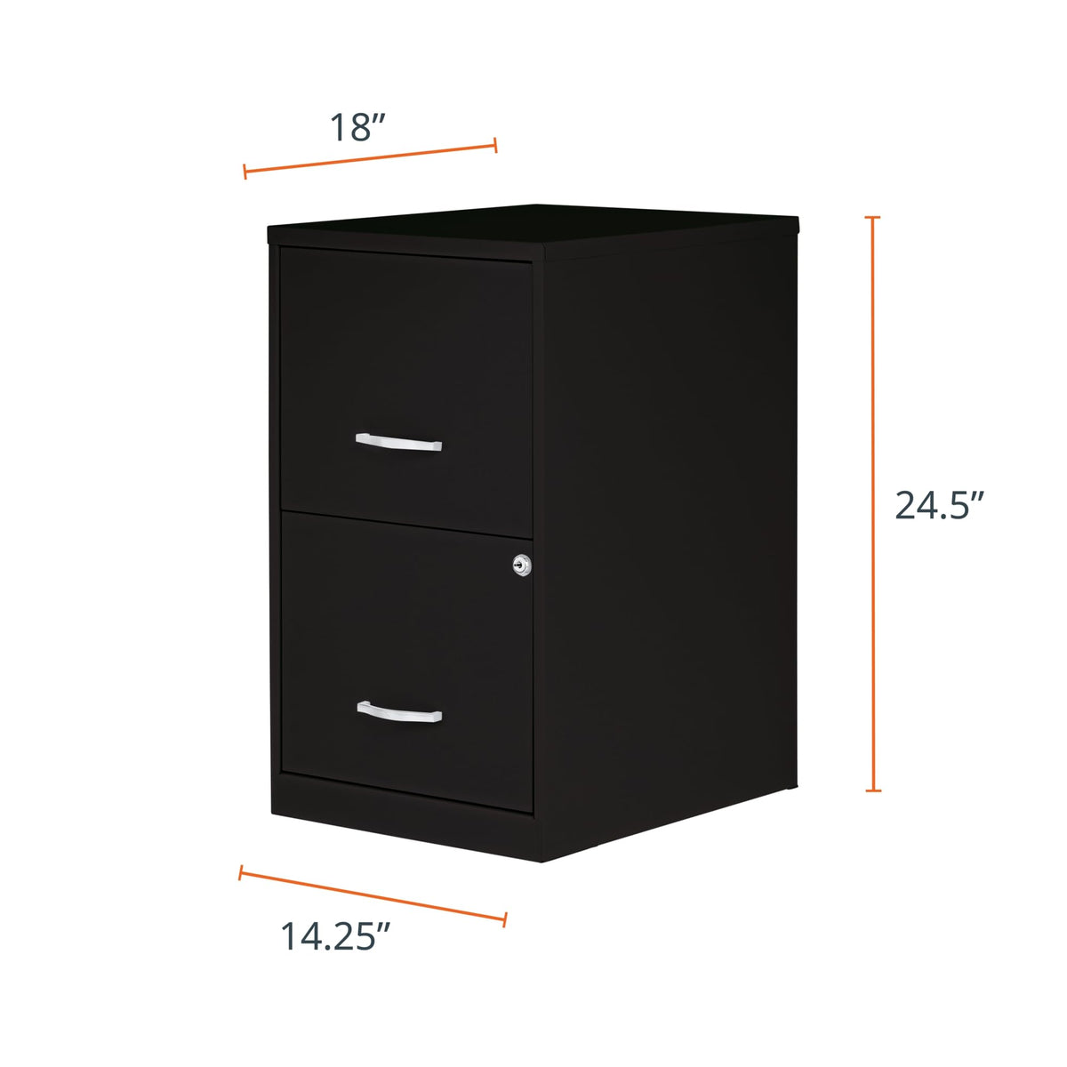 2 Drawer Locking Steel Filing Cabinet H450