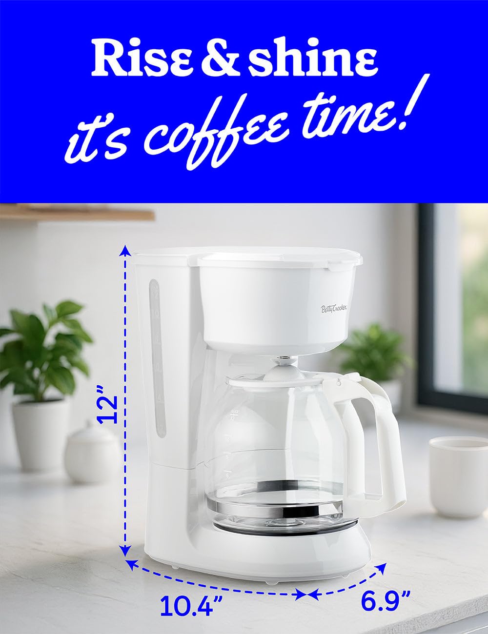 12-Cup Drip Coffee Maker with Glass Carafe E844