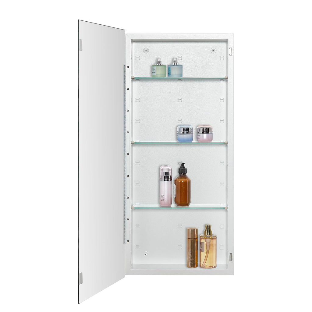 Bathroom Medicine Cabinet with Beveled Edge Mirrored Door 16 x 36 inch H40649