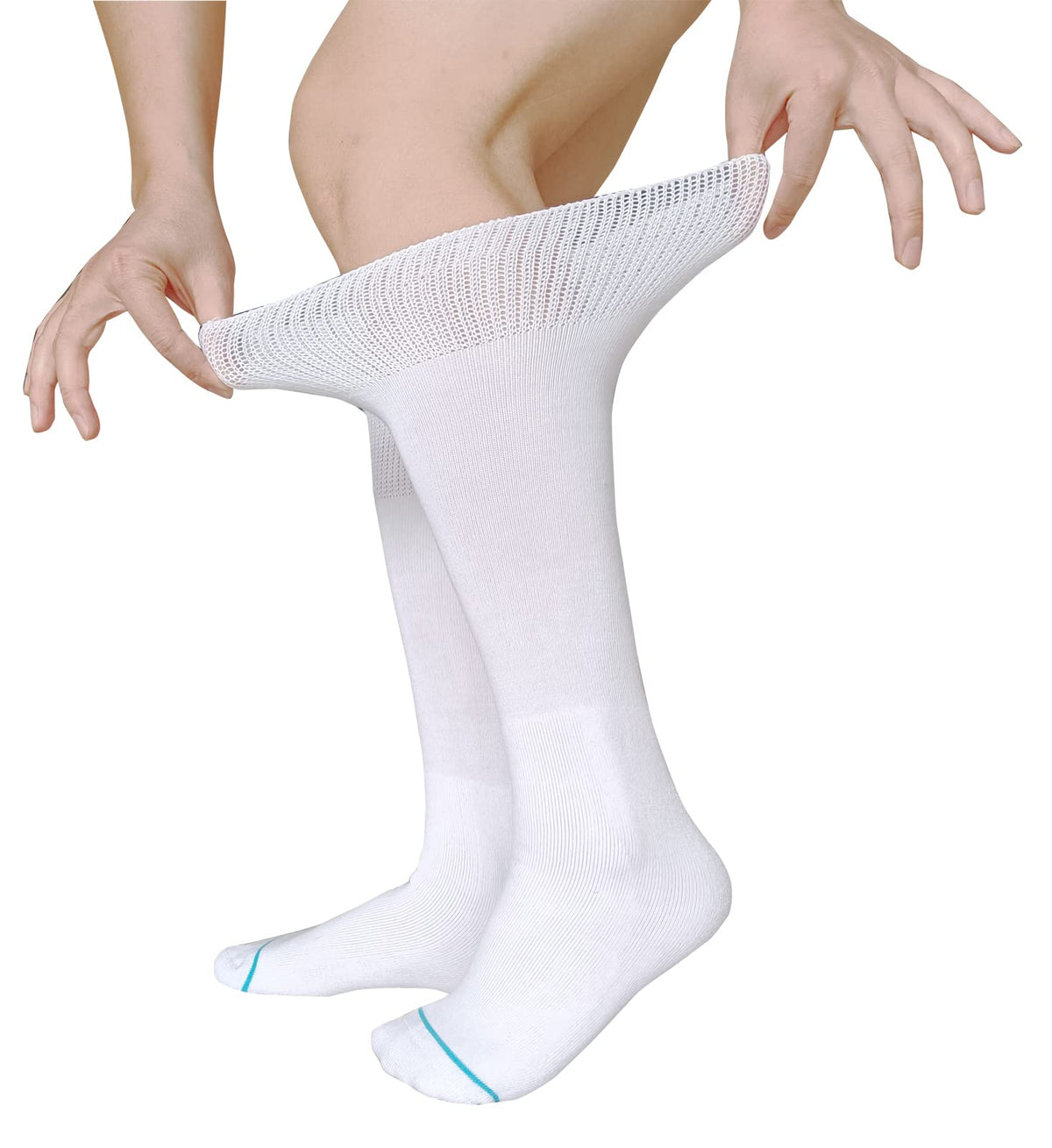 White 2 Pairs Medical Tube Socks W294672