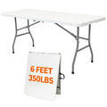 6ft Heavy Duty Portable Plastic Folding Table M31681