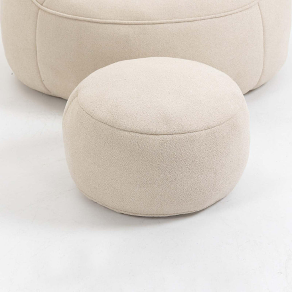 Yellow Memory Foam Bean Bag Chair with Footrest C88257