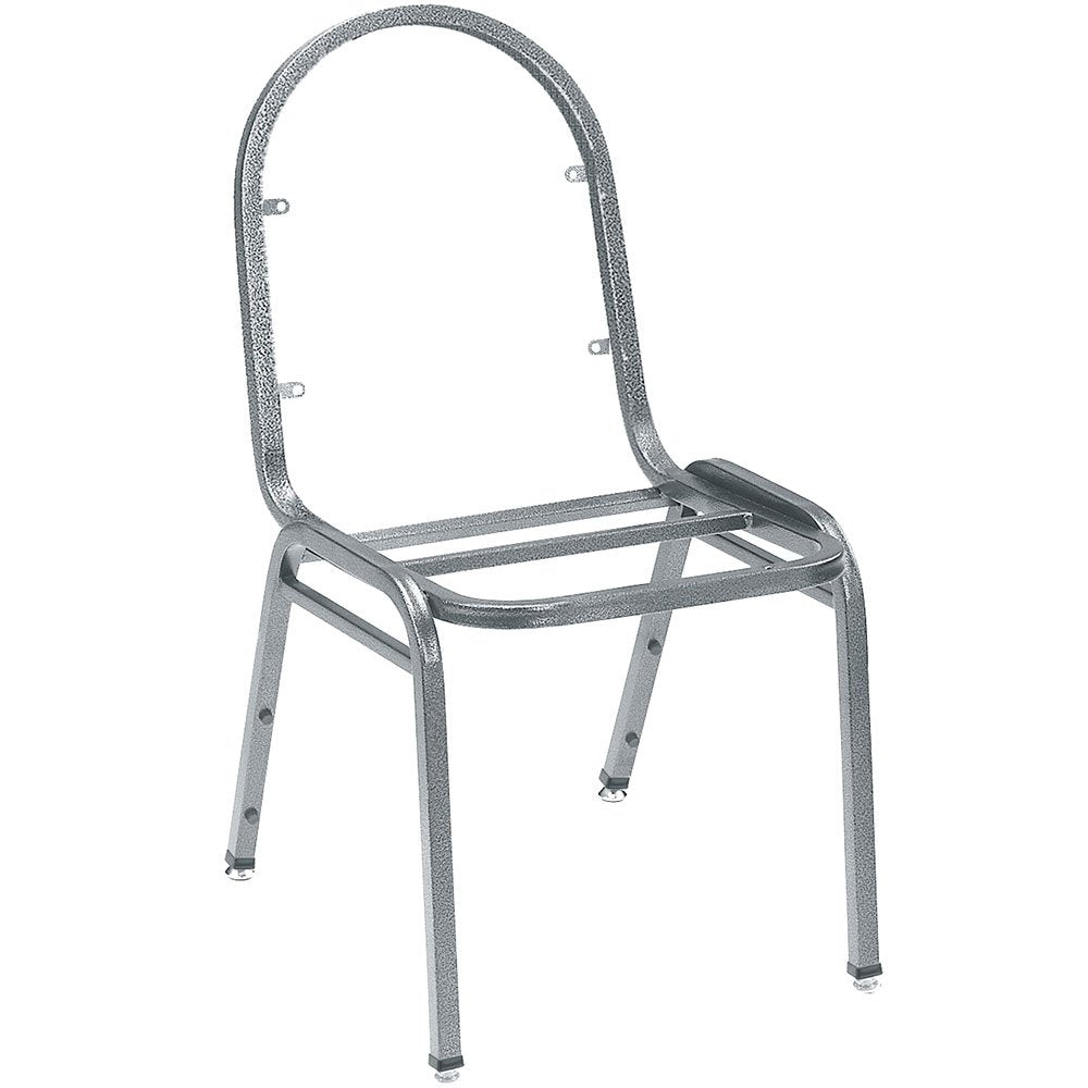 Vinyl-upholstered Dome Back Stack Chair with Steel Frame, 300-lb Weight Capacity I280