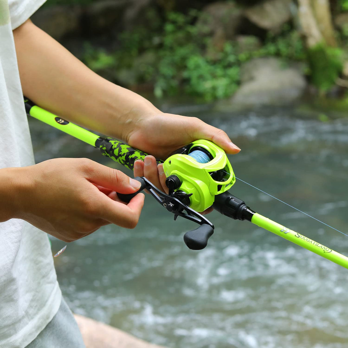 2-Piece Graphite Casting & Spinning Fishing Rod H610185