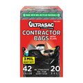 42 Gallon 120 Pack Black Heavy Duty Contractor Bags S748148