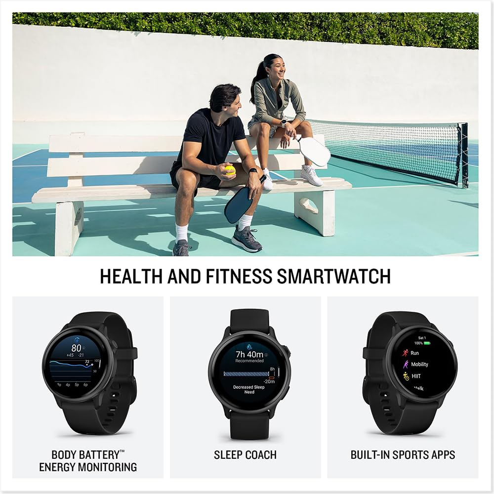 Black GPS Smartwatch with Silicone Band U4086
