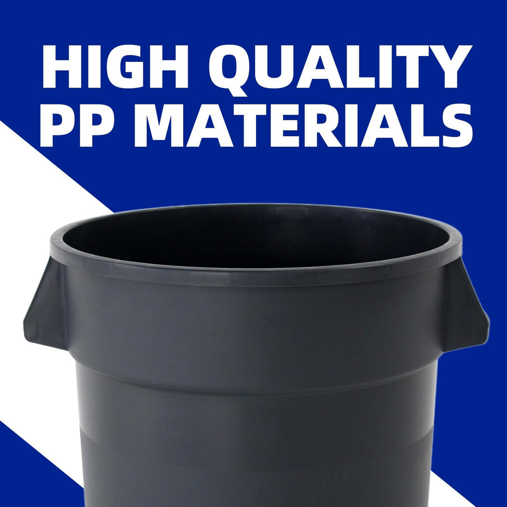 32 Gallon Grey Outdoor Trash Can with Lid and Wheels V331