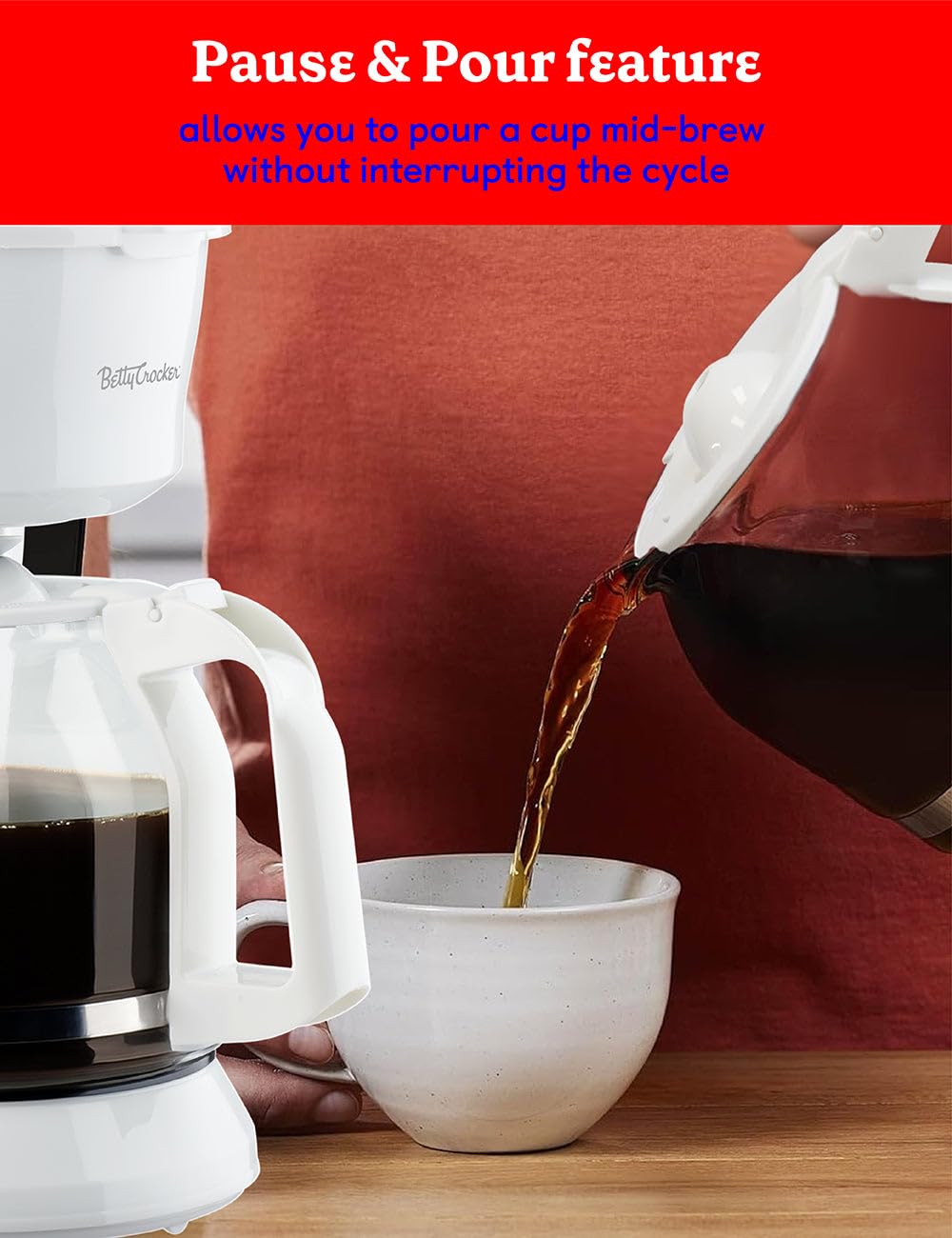 12-Cup Drip Coffee Maker with Glass Carafe E844
