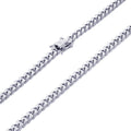 14k White Gold 6mm Chain Necklace J585