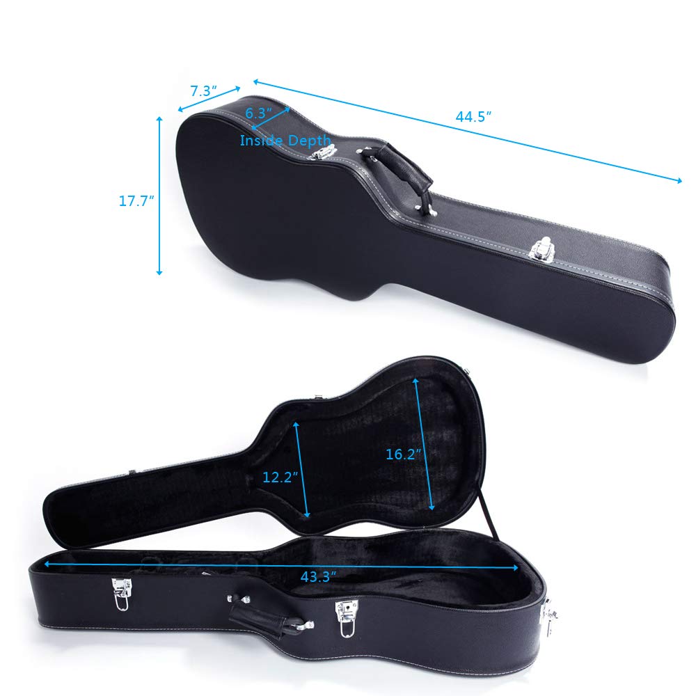 Black 41 Inch Acoustic Guitar Hard Case L636