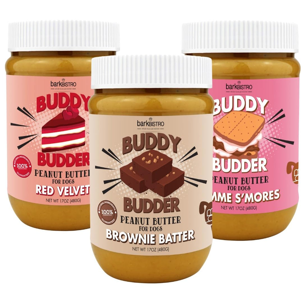 Red Velvet Brownie Butter S'Mores Natural Dog Peanut Butter Set of 3 U961