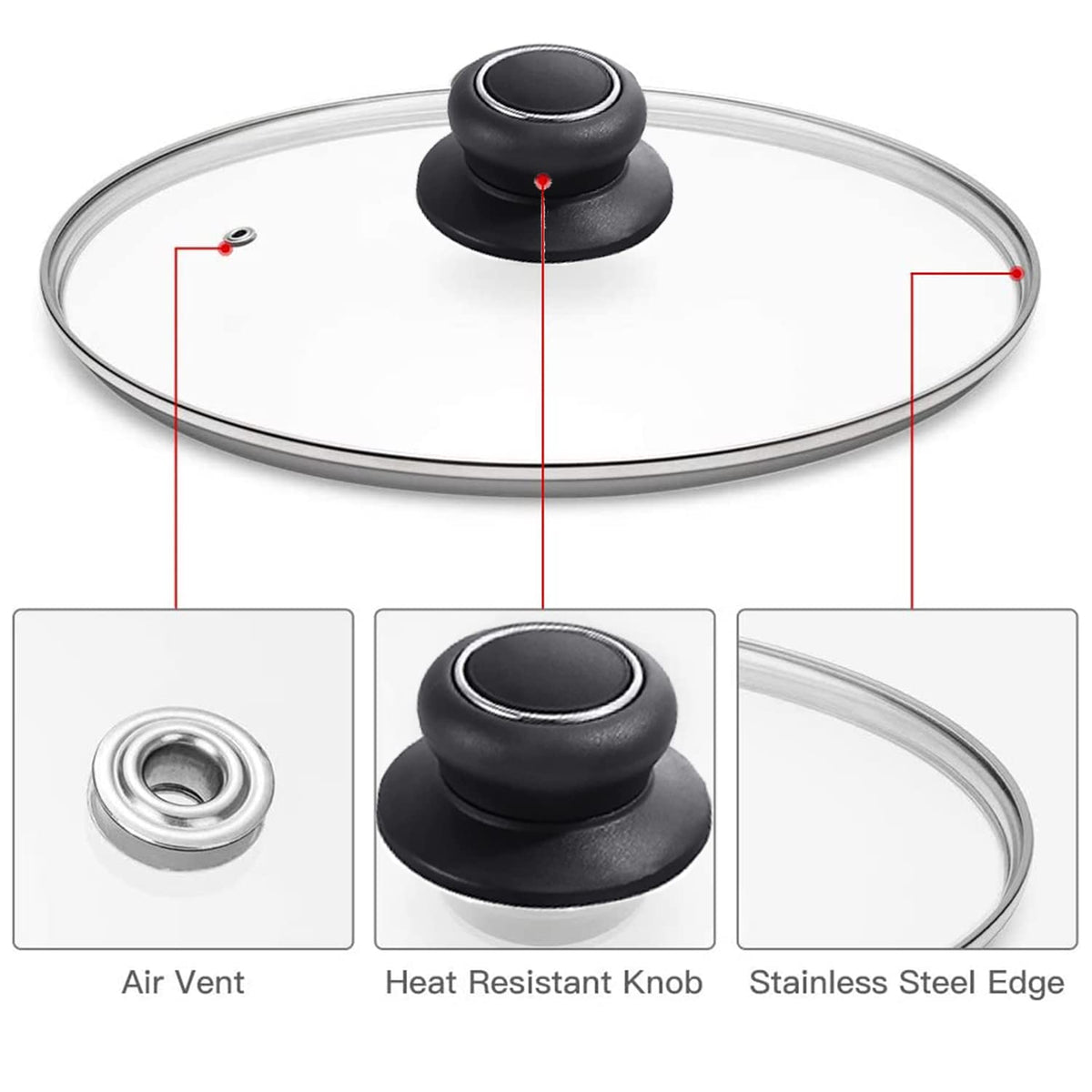 11 Inch Tempered Glass Pan Lid U607033