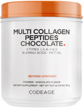Multi Collagen Protein Powder, MCT Oil, Chocolate, 18 oz H488