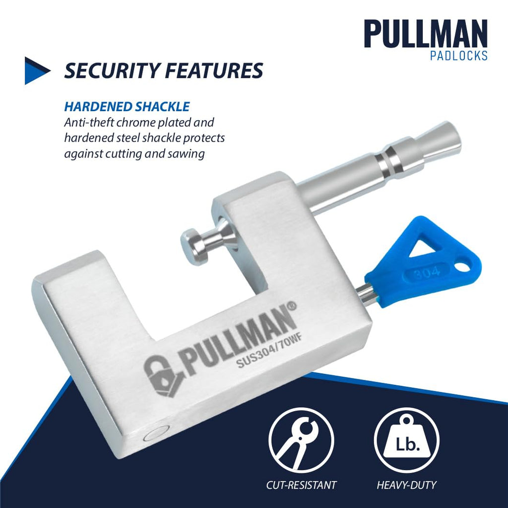 Heavy Duty Keyed Alike Padlocks with 4 Keys 2 Pack 70mm L274