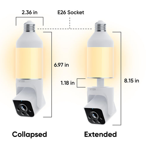 2K HD Smart Light Bulb Security Camera I3881