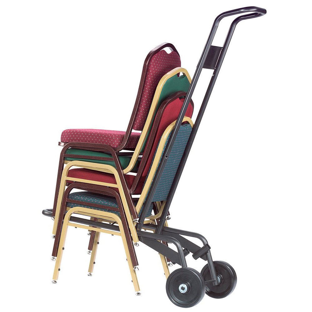 Vinyl-upholstered Dome Back Stack Chair with Steel Frame, 300-lb Weight Capacity I280