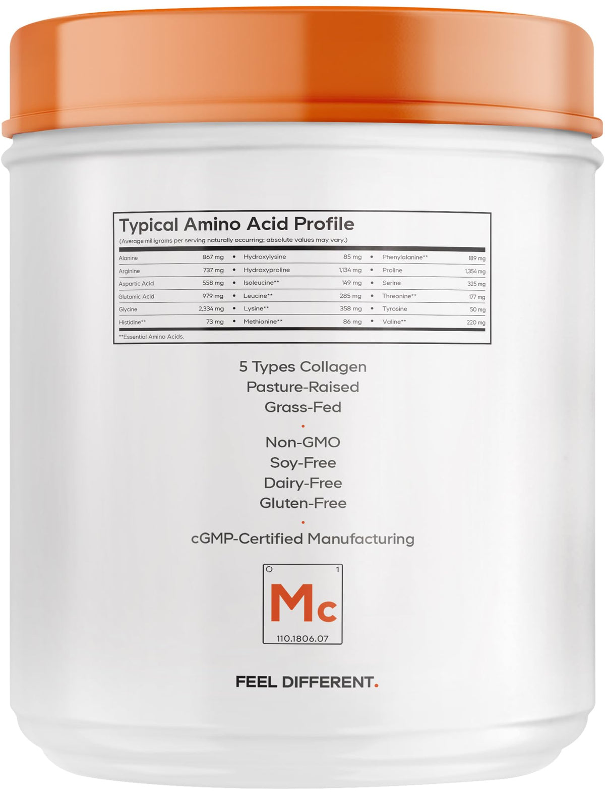 Multi Collagen Protein Powder, MCT Oil, Chocolate, 18 oz H488
