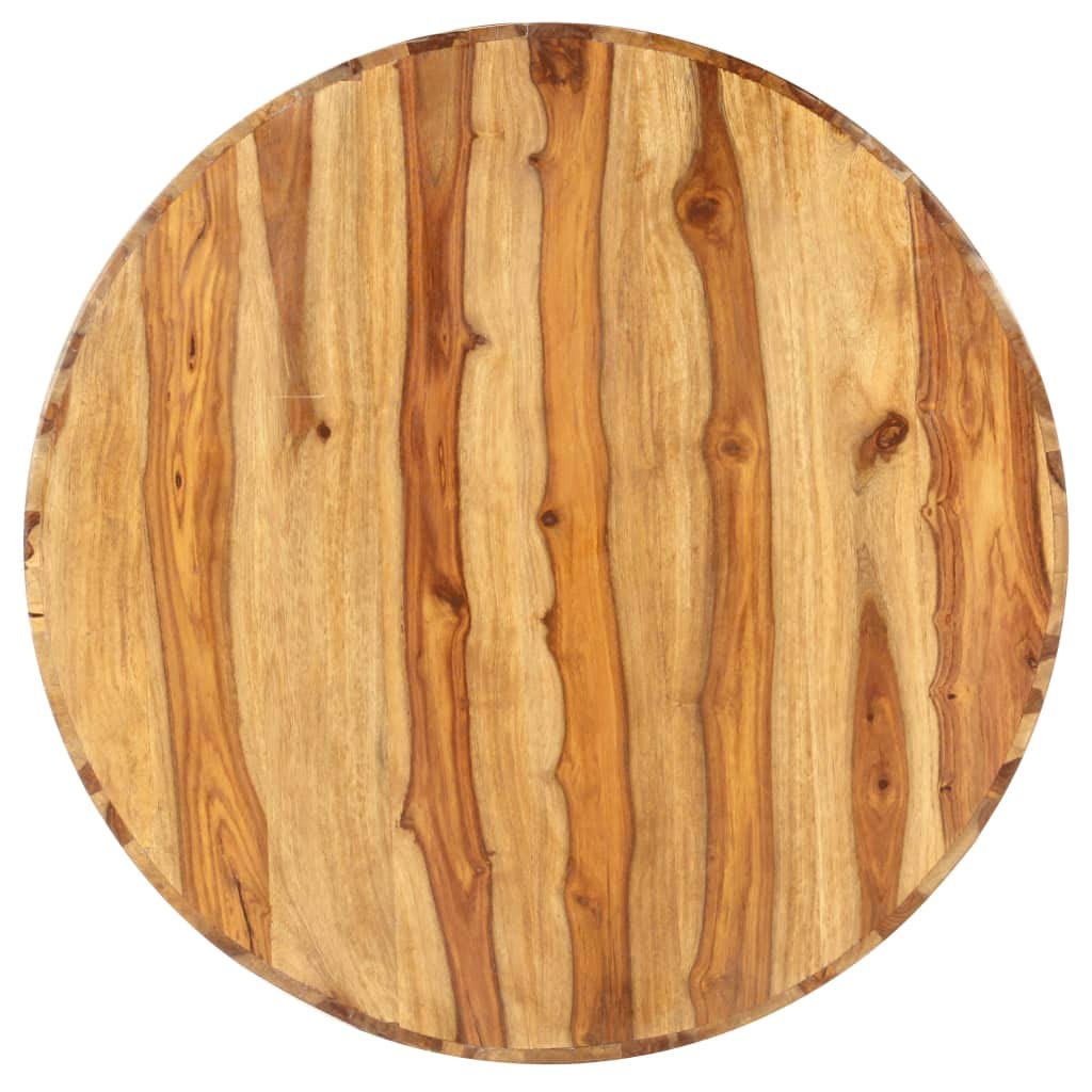 Round Coffee Table 25.6"x11.8" Solid Sheesham Wood O2030
