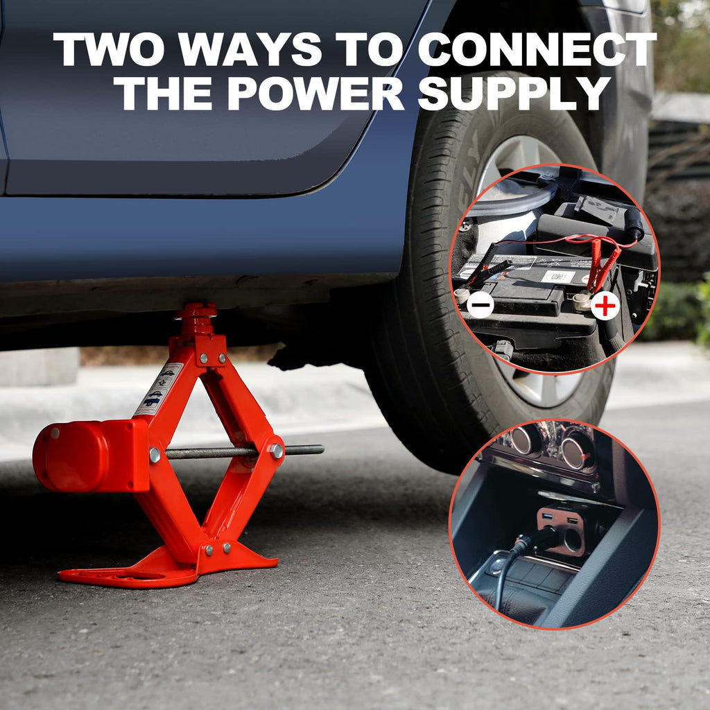 3 Ton Electric Car Scissor Jack with Telescoping Lug Wrench L280343