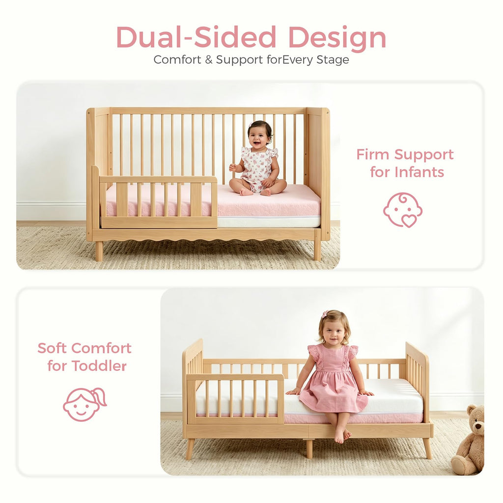 Dual Sided Gel Memory Foam Crib and Toddler Mattress K14932