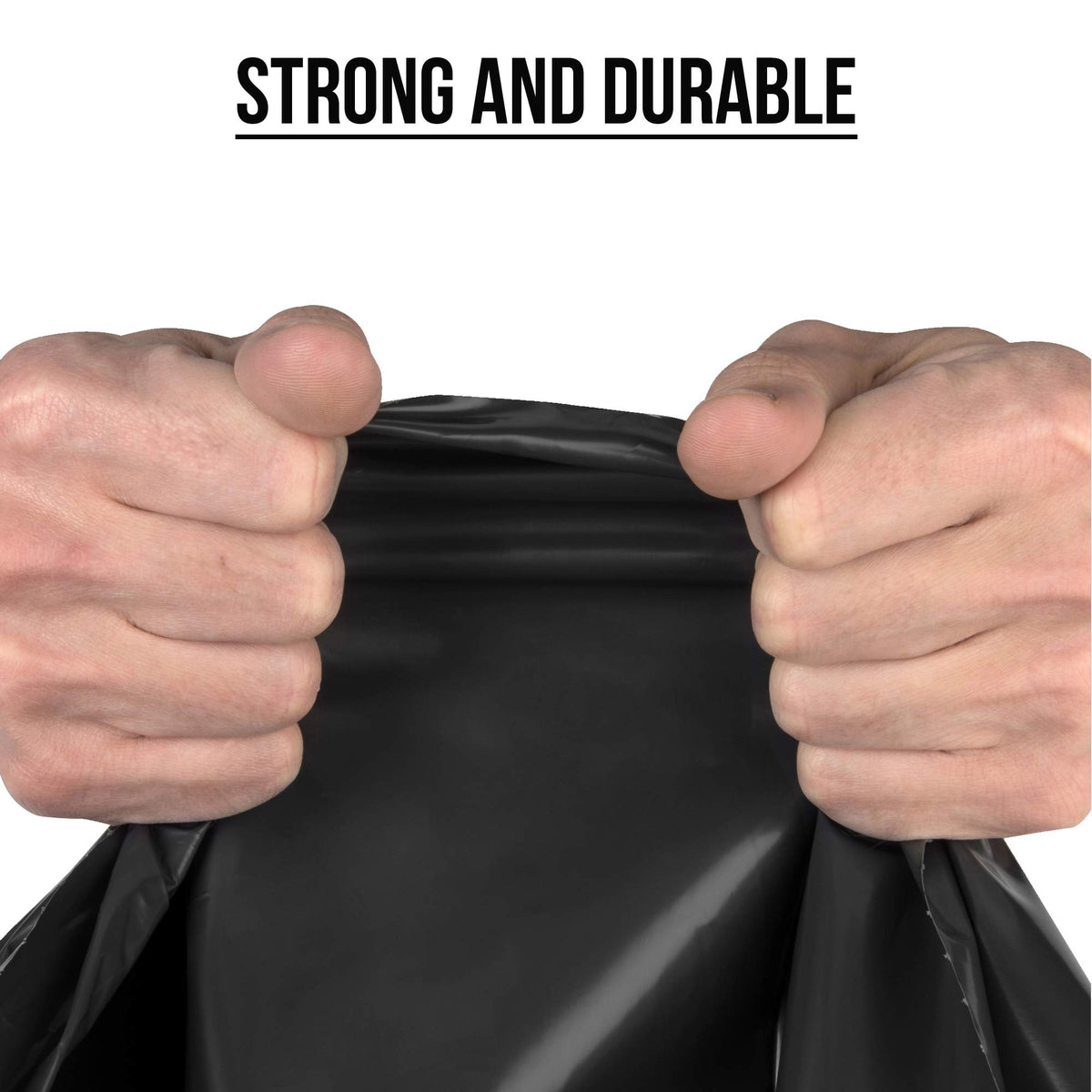 42 Gallon 4 MIL Black Heavy Duty Trash Bags Pack of 128 U7128