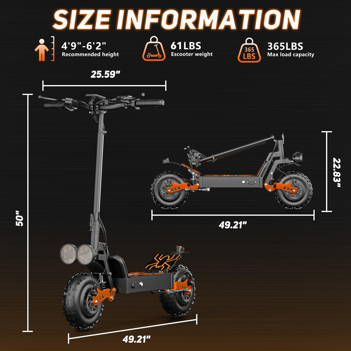 800W Motor 25 Miles Long Range Electric Scooter W7457