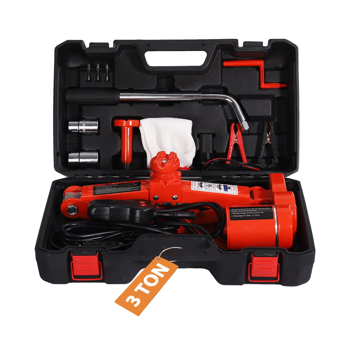 3 Ton Electric Car Scissor Jack with Telescoping Lug Wrench L280343
