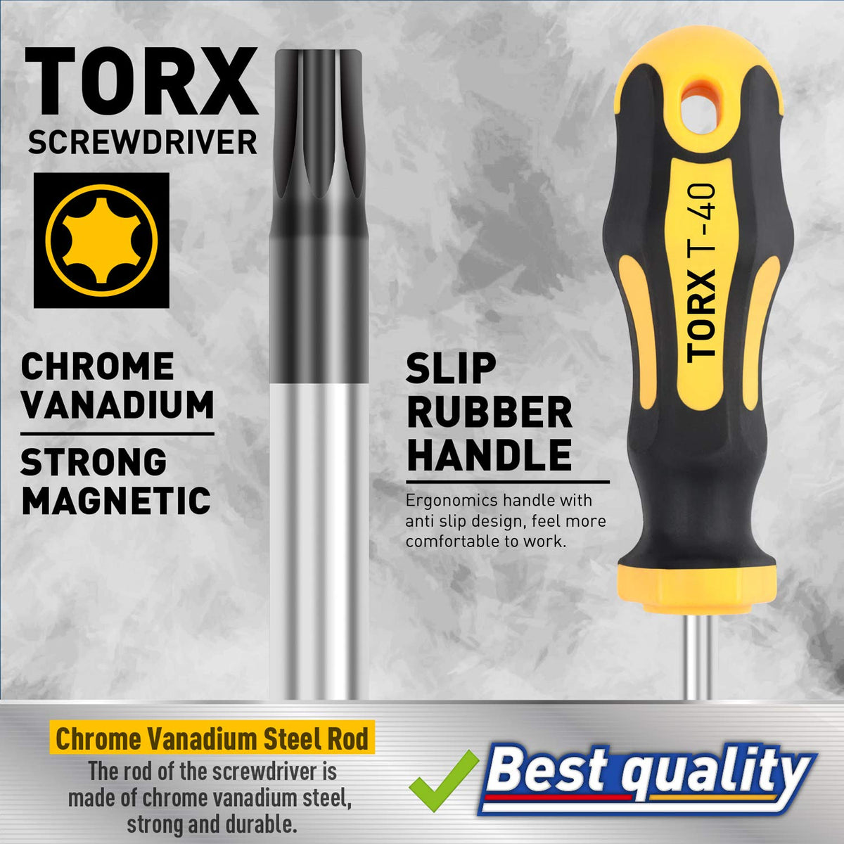 12-Piece Magnetic Torx Screwdrivers Set T5 - T40 A55570