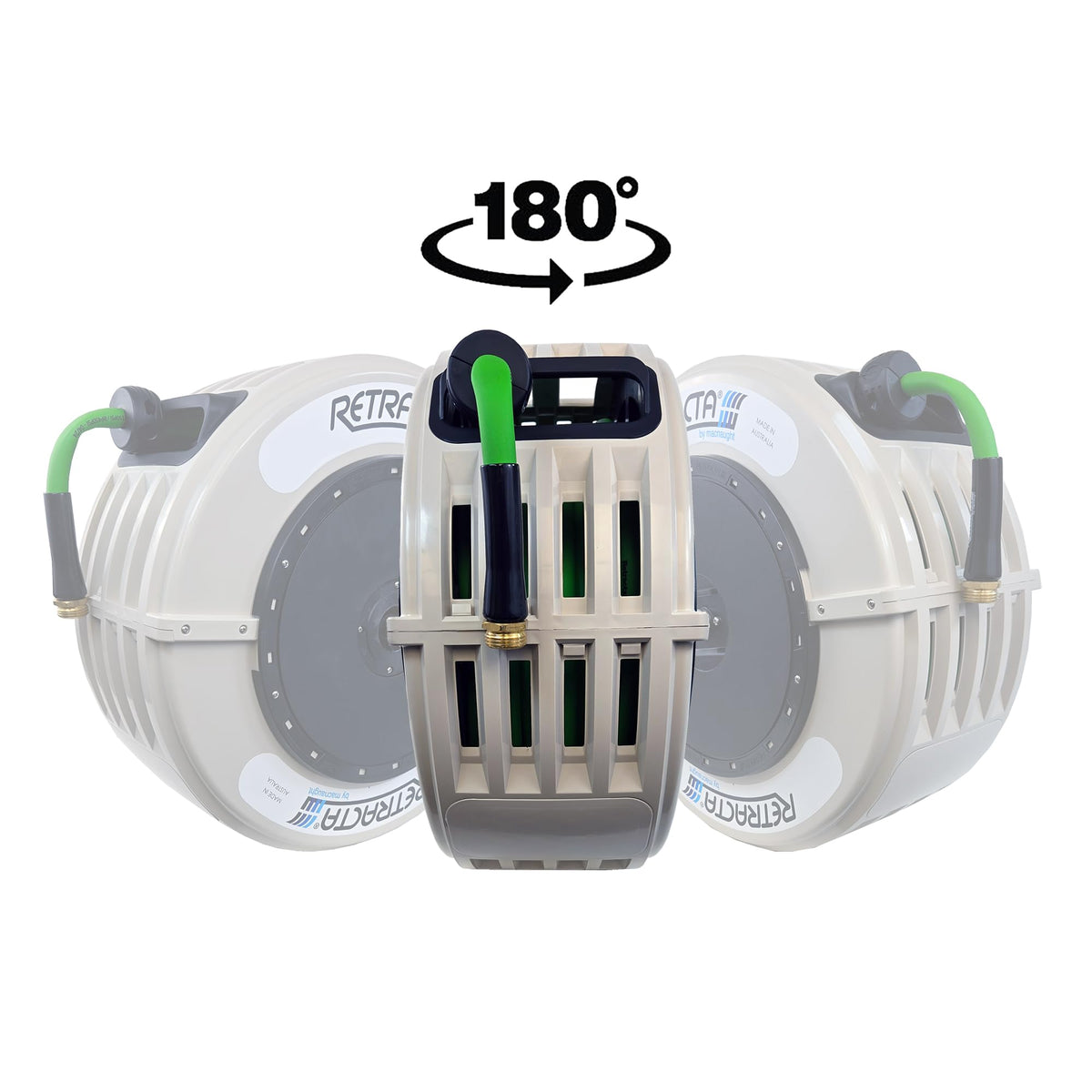 60 Ft Heavy Duty Retractable Garden Hose Reel with Swivel Bracket S127962