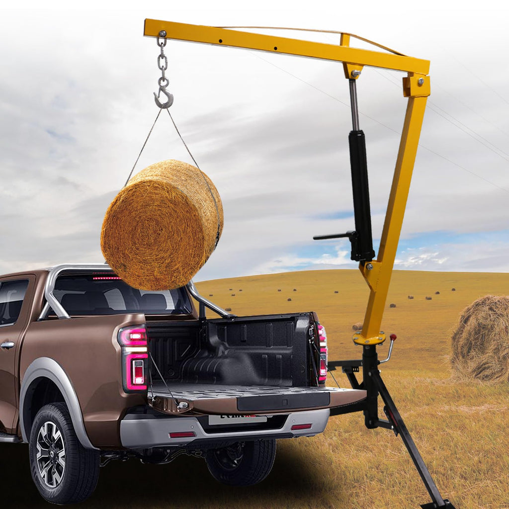1000lb Capacity Hydraulic 360° Swivel Truck Crane S8638
