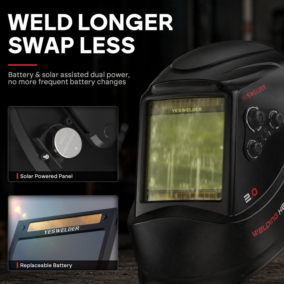 Auto Darkening Welding Helmet Large View H747921