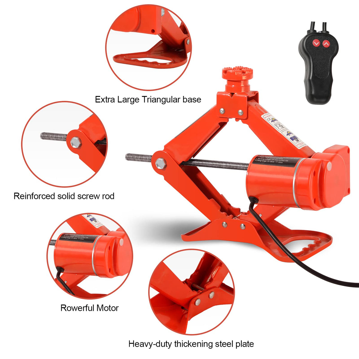 3 Ton Electric Car Scissor Jack with Telescoping Lug Wrench L280343