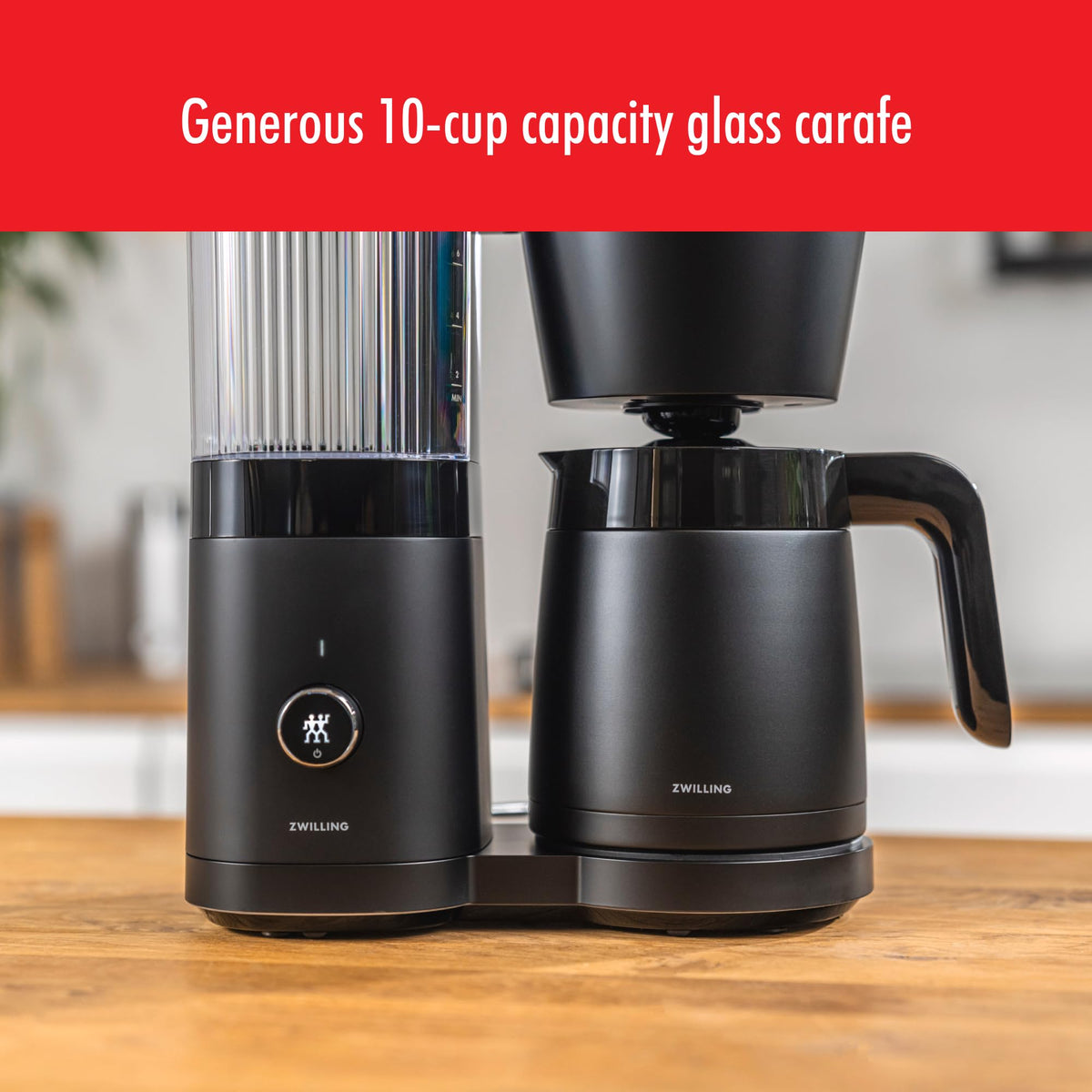 Black 10 Cup Drip Coffee Maker with Thermo Carafe X227428