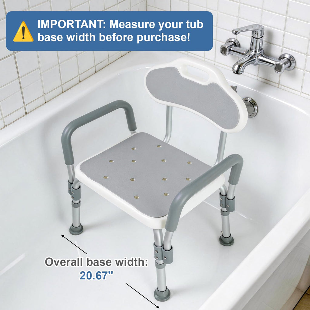 Shower Chair with Padded Armrests and Back N566197