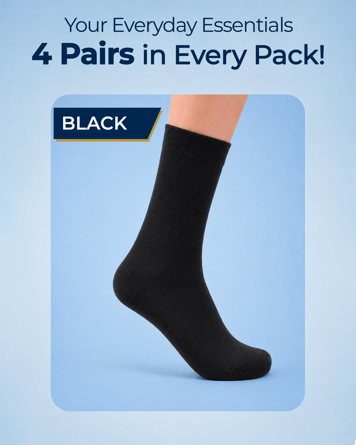Bamboo Viscose Crew Dress Socks Women 4 Pairs T772480